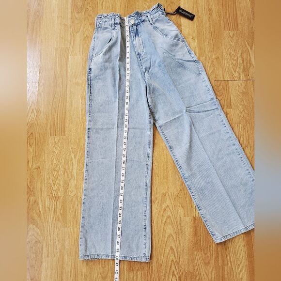 NEW! Blank NYC | Paperbag Waist Wide Leg Jeans - size Small - Picture 10 of 12